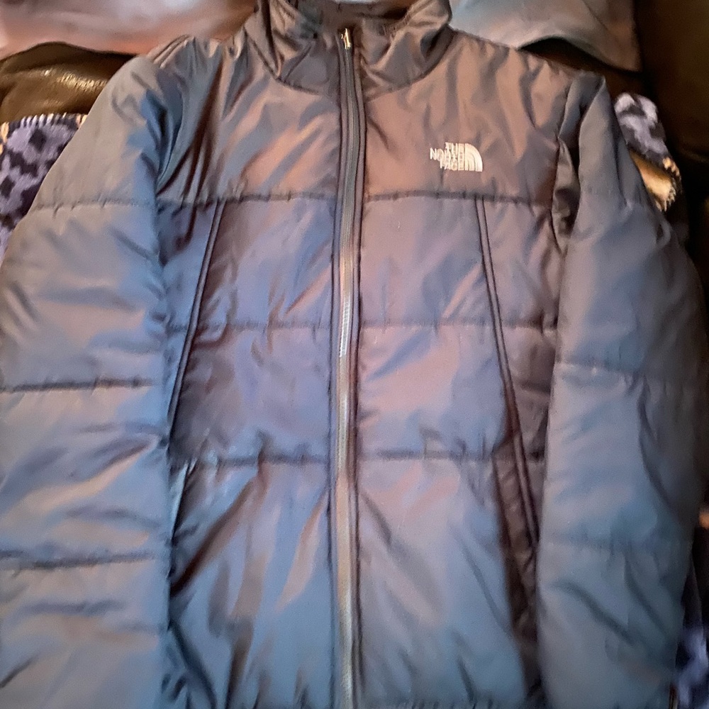 Youth Northface Jacket - size 14-16 blue/gray